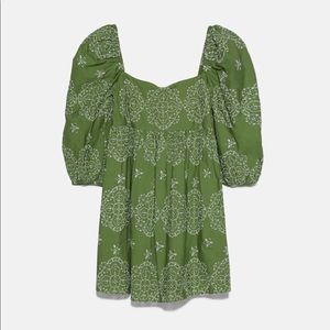Zara Openwork Embroidered Dress Size L